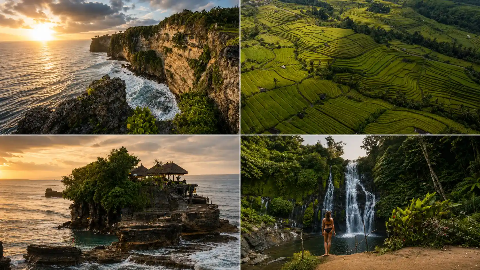 Bali travel collage for first-time visitor tips and local trip planning